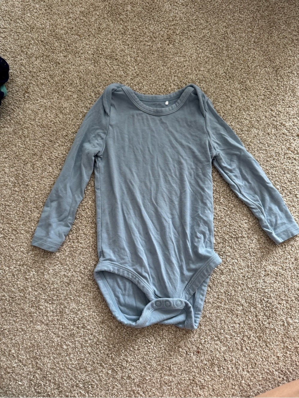 Little Sleepies Long-Sleeve Bodysuit in Dusty Blue